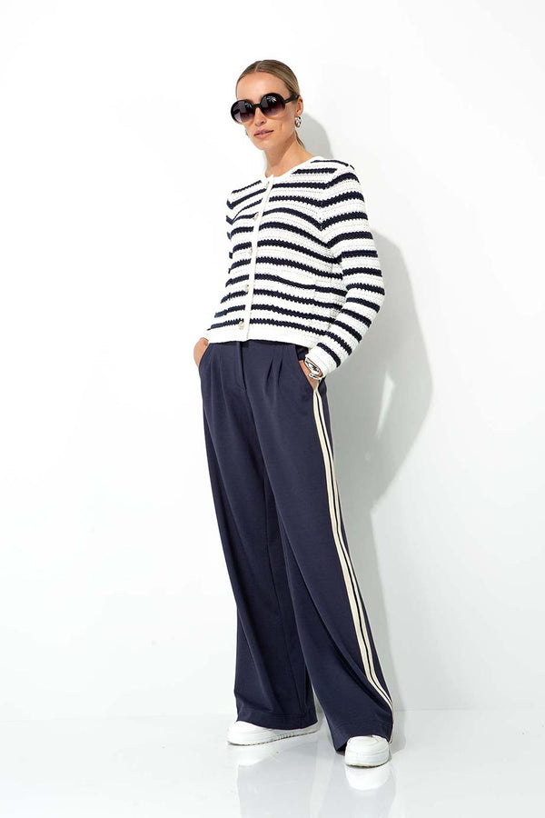 Strickjacke in Baumwolle | Navy