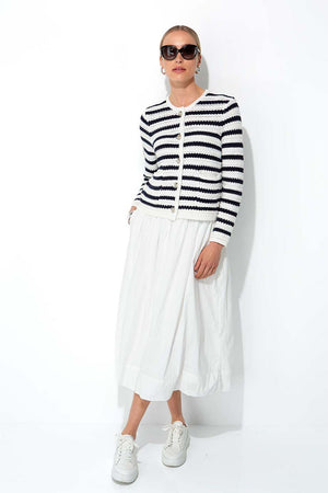 Strickjacke in Baumwolle | Navy