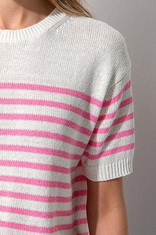 Strickshirt in Baumwoll-Leinen Mix | soft pink