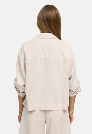 Kurzjacke im Garment Dye | Beige