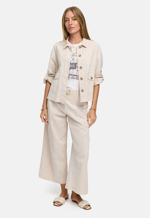 Kurzjacke im Garment Dye | Beige