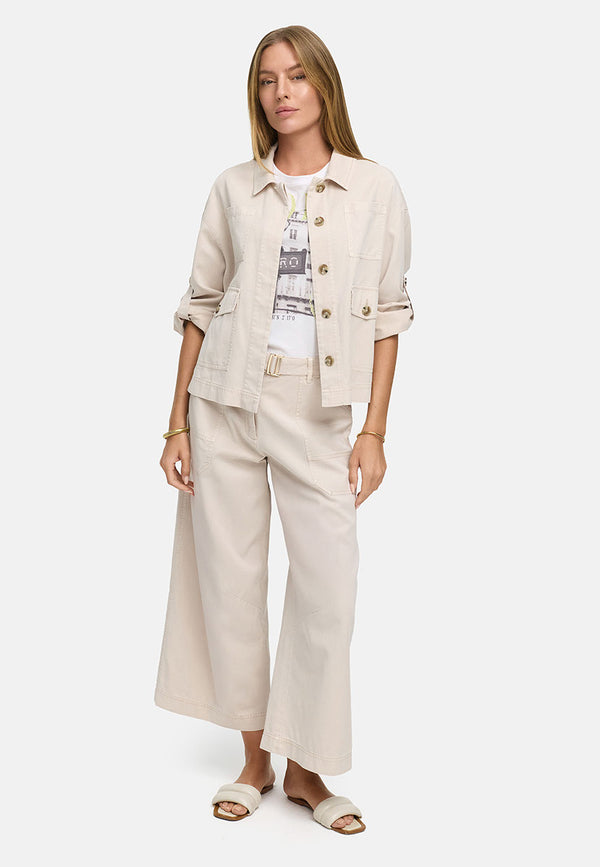 Kurzjacke im Garment Dye | Beige