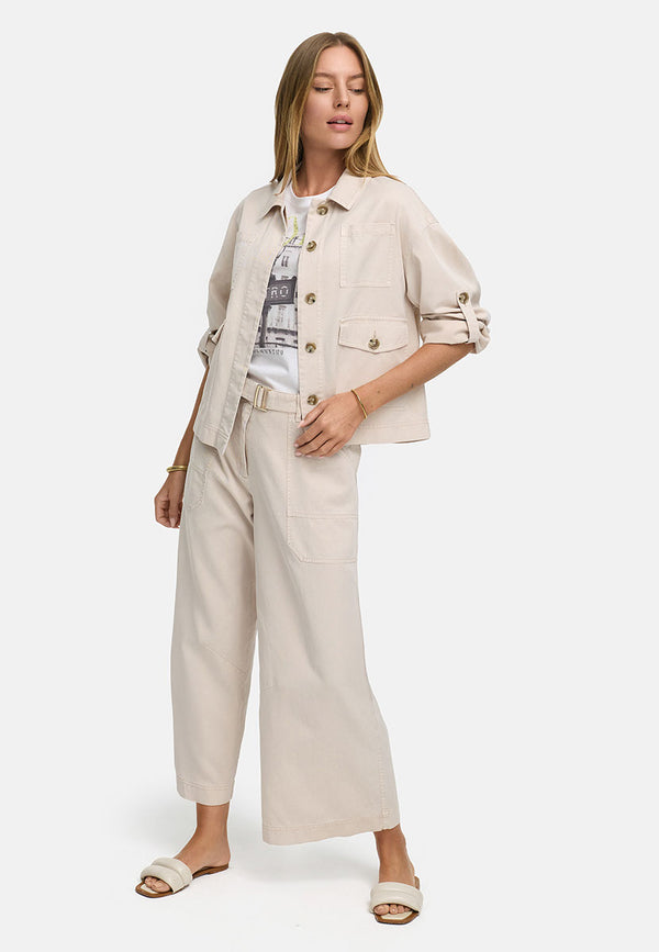 Kurzjacke im Garment Dye | Beige