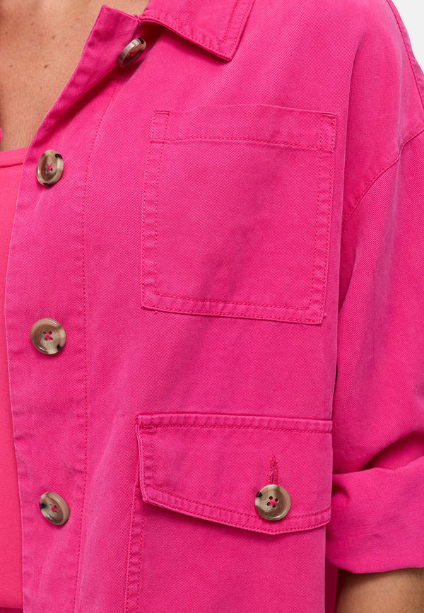 Kurzjacke im Garment Dye | Pink