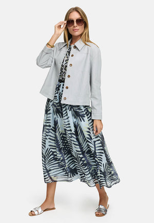 Kurzjacke aus veganem Leder | light blue