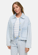 Jacke in Strukturdenim