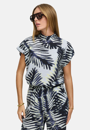 Bluse mit Print | Palm leaves