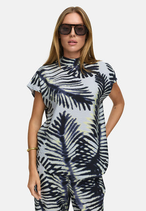 Bluse mit Print | Palm leaves