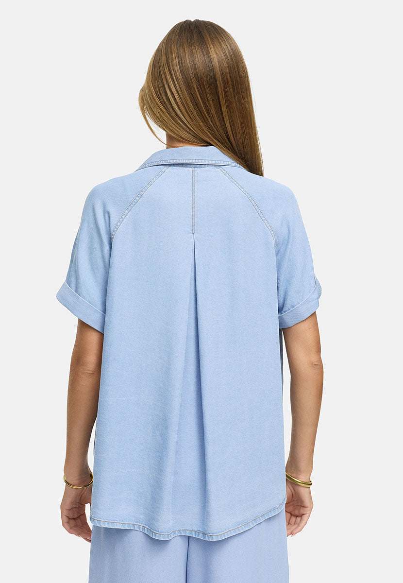 Bluse in Lyocell Denim | light Denim