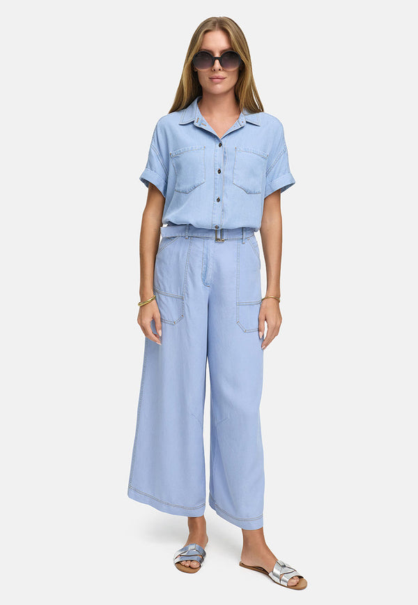 Bluse in Lyocell Denim | light Denim