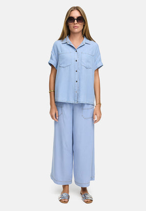 Bluse in Lyocell Denim | light Denim