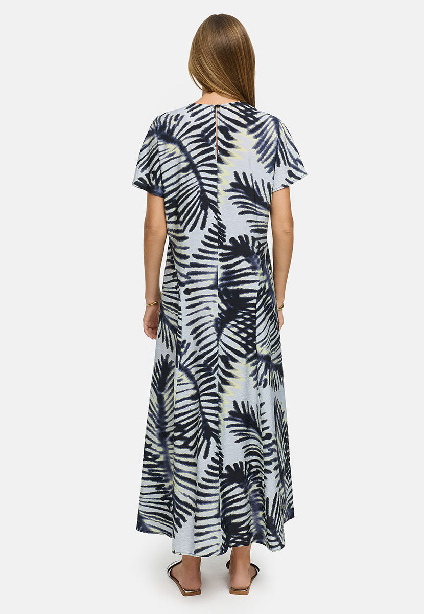 Kleid in Viskose mit Print | Palm leaves