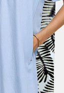 Kleid in Lyocell Garment Dye mit Rückenprint | Palm leaves