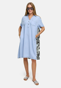 Kleid in Lyocell Garment Dye mit Rückenprint