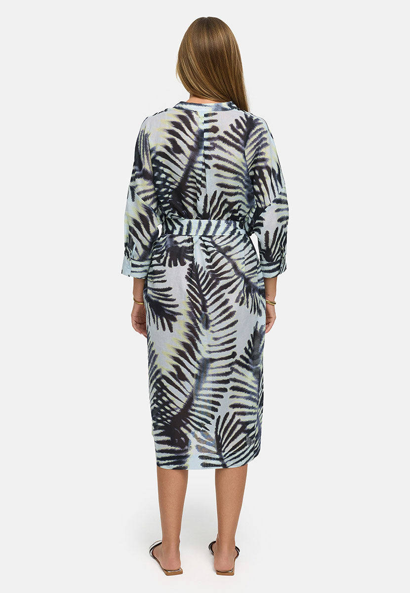 Kleid in Cotton Voile | Palm leaves