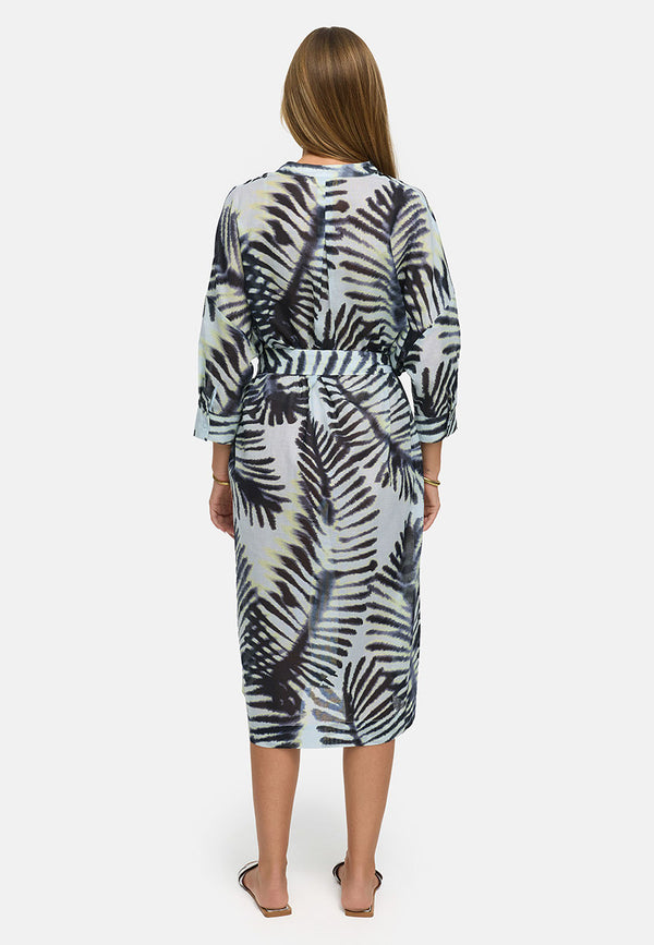 Kleid in Cotton Voile | Palm leaves