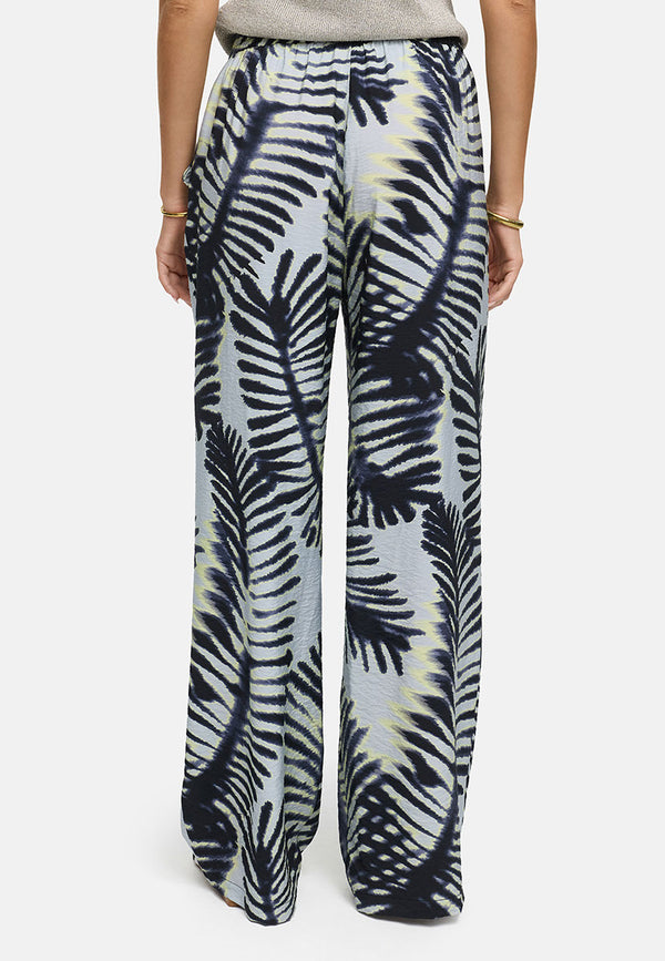 Hose in Viskose Print | Palm leaves
