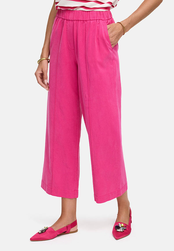 Lyocell garment-dyed pants | Pink