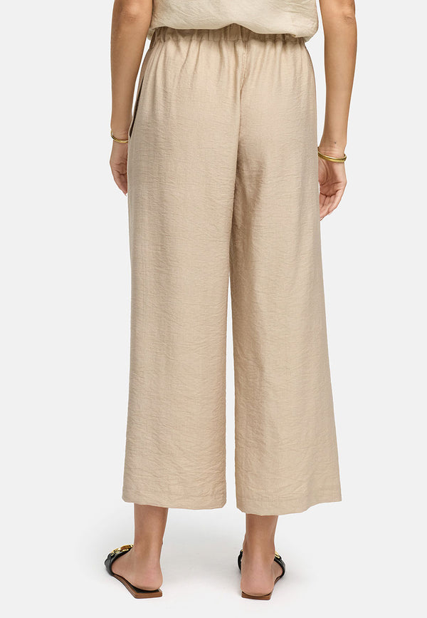 Hose in Viskose Crepe | Beige