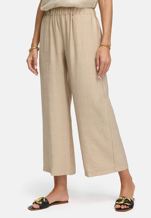 Hose in Viskose Crepe | Beige