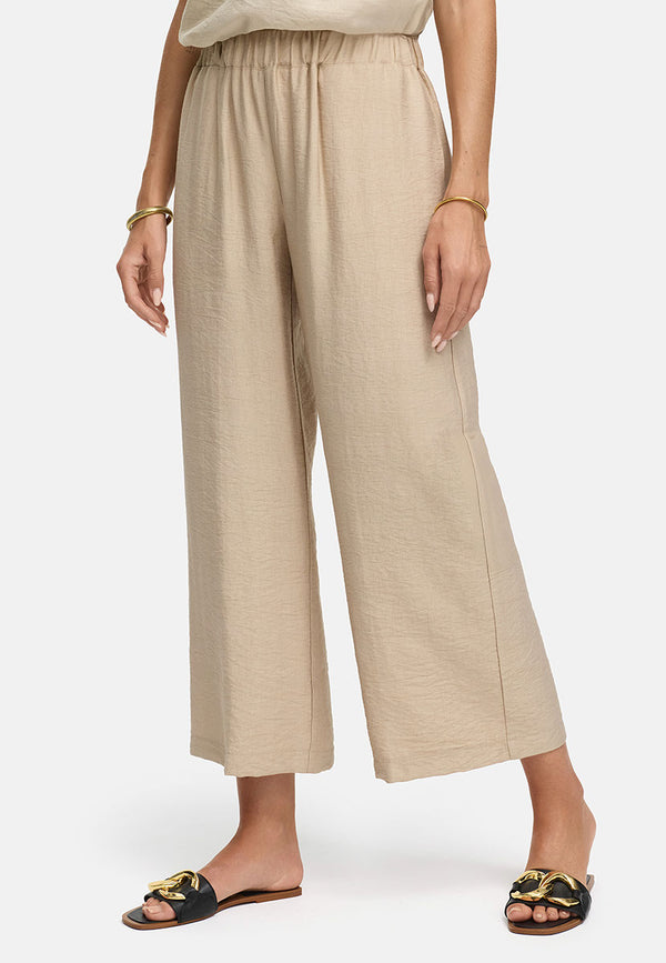 Hose in Viskose Crepe | Beige