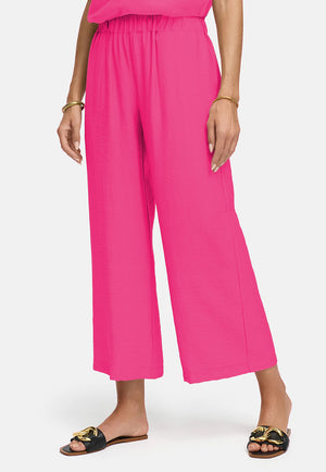 Pants in viscose crepe | Pink