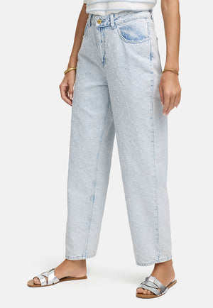 Hose in Strukturdenim | light Denim