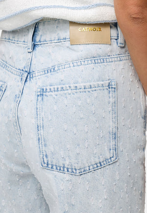 Hose in Strukturdenim | light Denim