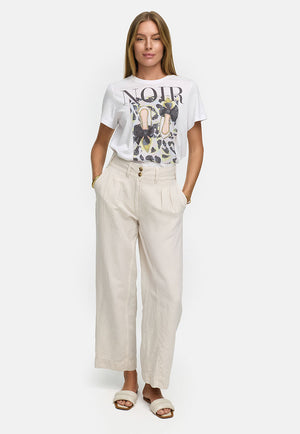 Hose in Cotton-Linen-Garmet Dye
