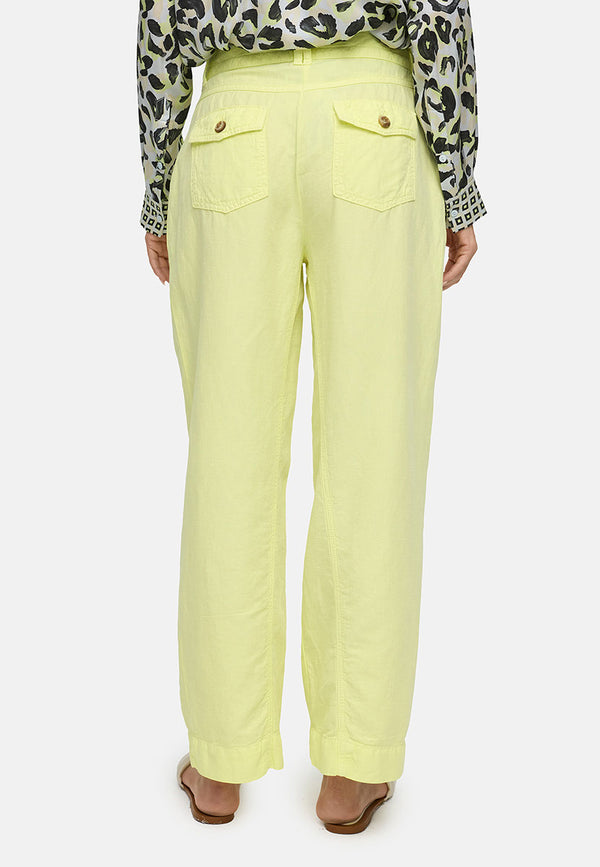 Hose in Cotton-Linen-Garmet Dye