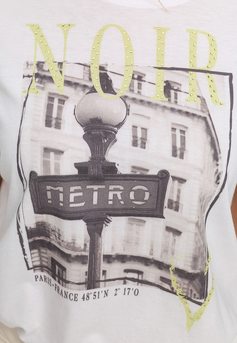 T-Shirt mit Placementprint | Metro