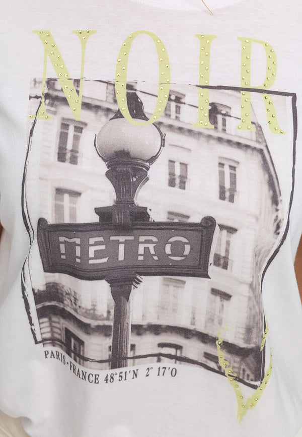 T-Shirt mit Placementprint | Metro