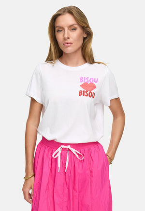 T-shirt with placement print | Bisou Bisou
