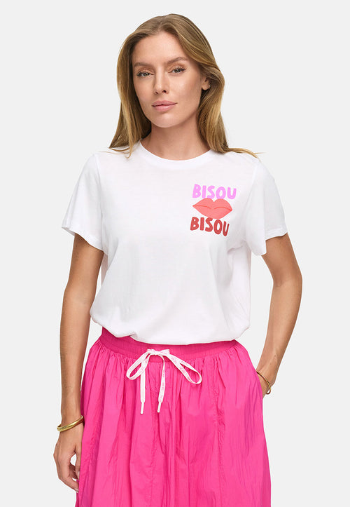 T-shirt with placement print | Bisou Bisou