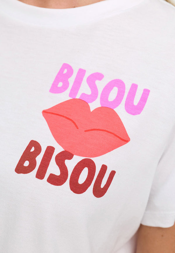 T-shirt with placement print | Bisou Bisou
