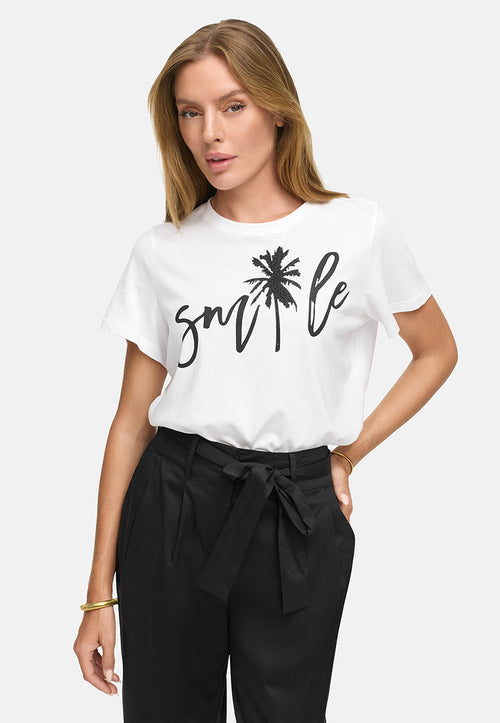 T-Shirt mit Placementprint | Smile Palm