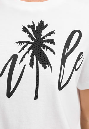 T-Shirt mit Placementprint | Smile Palm