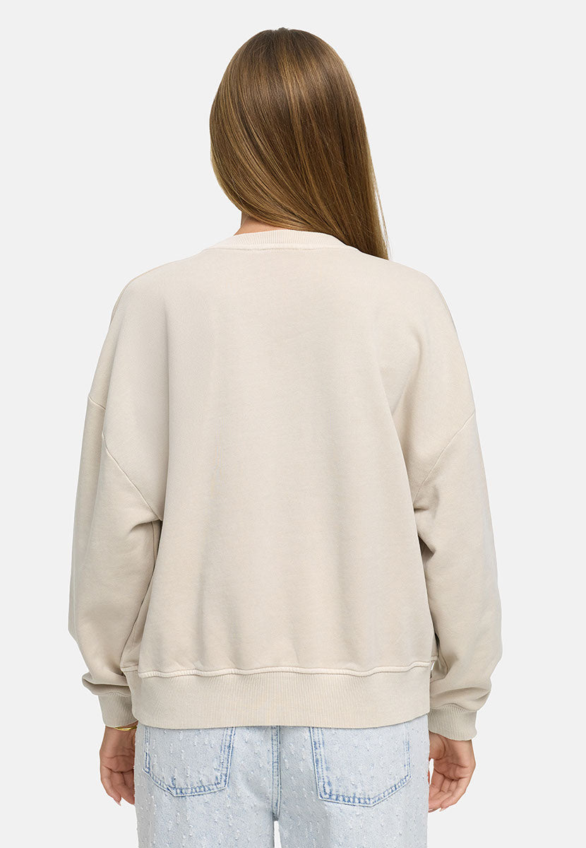 Sweatshirt in Garment Dye | Beige