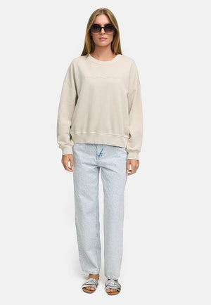 Sweatshirt in Garment Dye | Beige