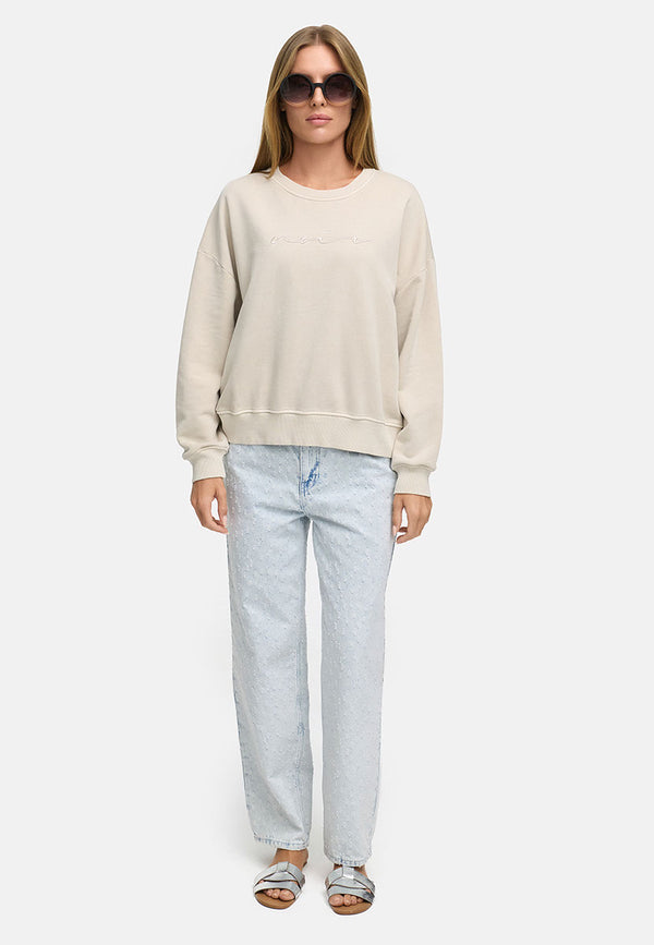 Sweatshirt in Garment Dye | Beige