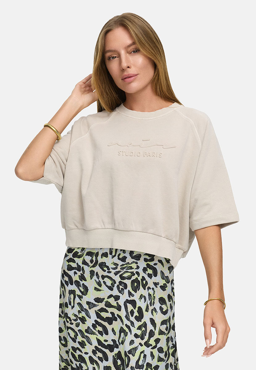 Sweatshirt in Garment Dye | Beige