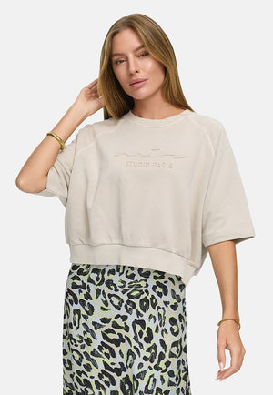 Sweatshirt in Garment Dye | Beige
