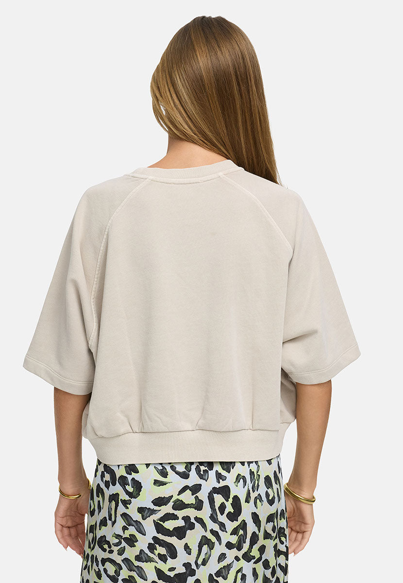 Sweatshirt in Garment Dye | Beige
