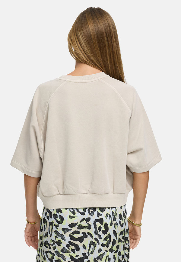 Sweatshirt in Garment Dye | Beige