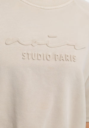 Sweatshirt in Garment Dye | Beige