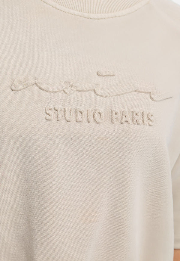 Sweatshirt in Garment Dye | Beige