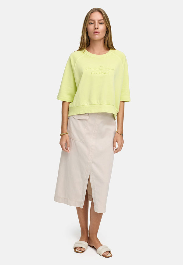 Sweatshirt in Garment Dye | light yellow