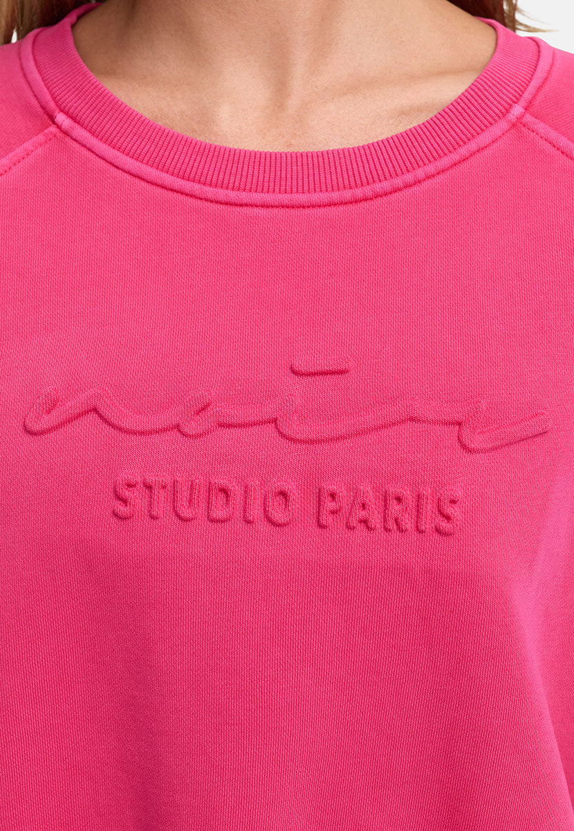Sweatshirt in Garment Dye | Pink