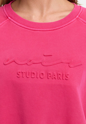Sweatshirt in Garment Dye | Pink