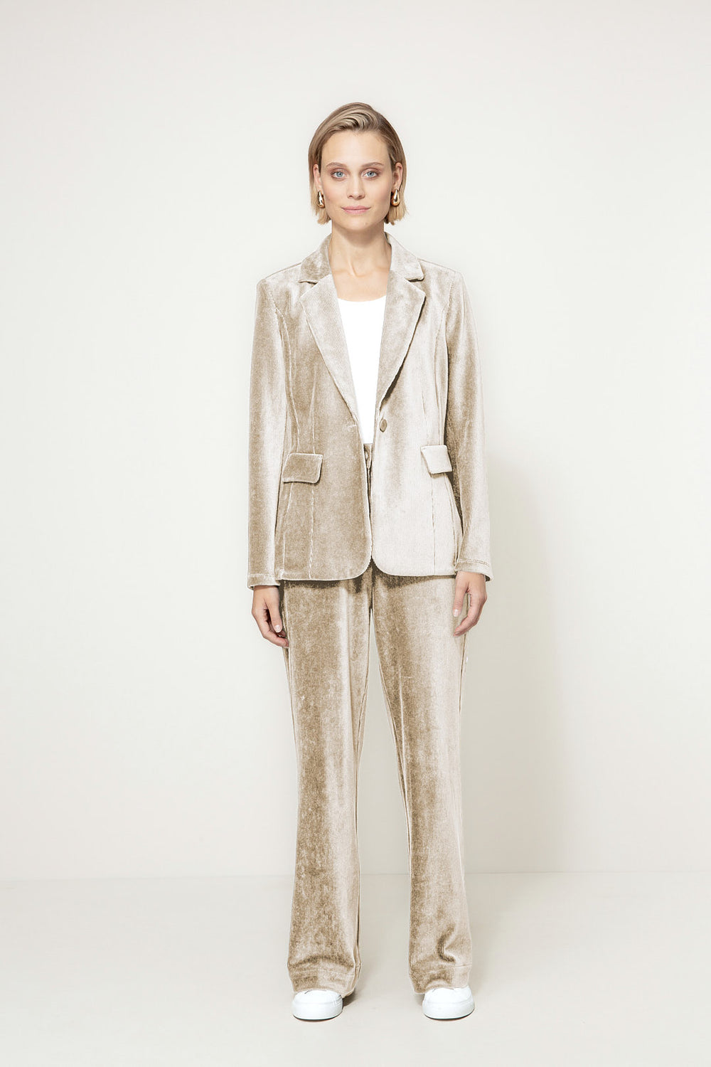 Blazer in Jersey Cord | Sand
